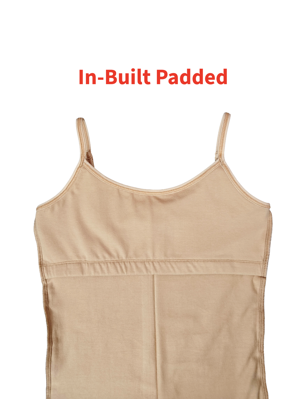 Flat Padded Camisole Bra for Girls | Stretchy Cotton Blend Fabric | Beginners, Teenager Camisole for Puberty