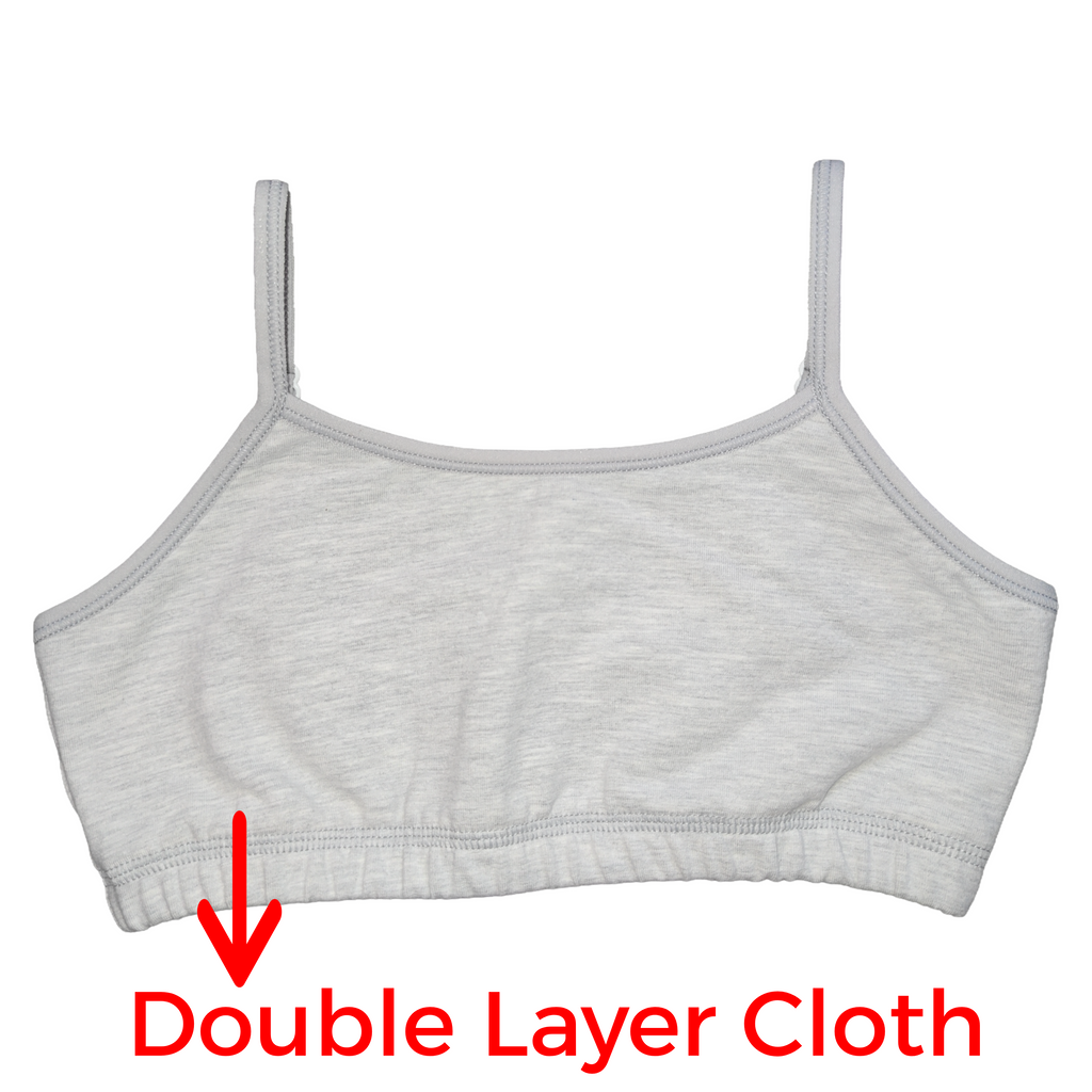 Non-Padded Full Coverge Beginners, Teenager, Uniform Bra for Girls | Stretchy Cotton Blend Fabric | Adjustable Strap