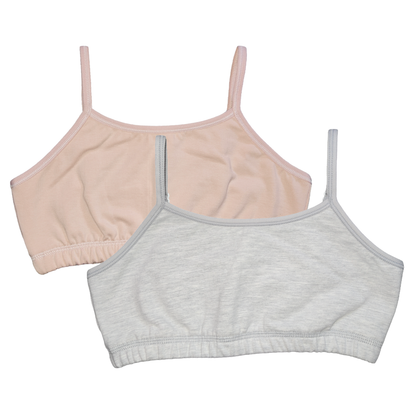 Non-Padded Full Coverge Beginners, Teenager, Uniform Bra for Girls | Stretchy Cotton Blend Fabric | Adjustable Strap | Pack of 2