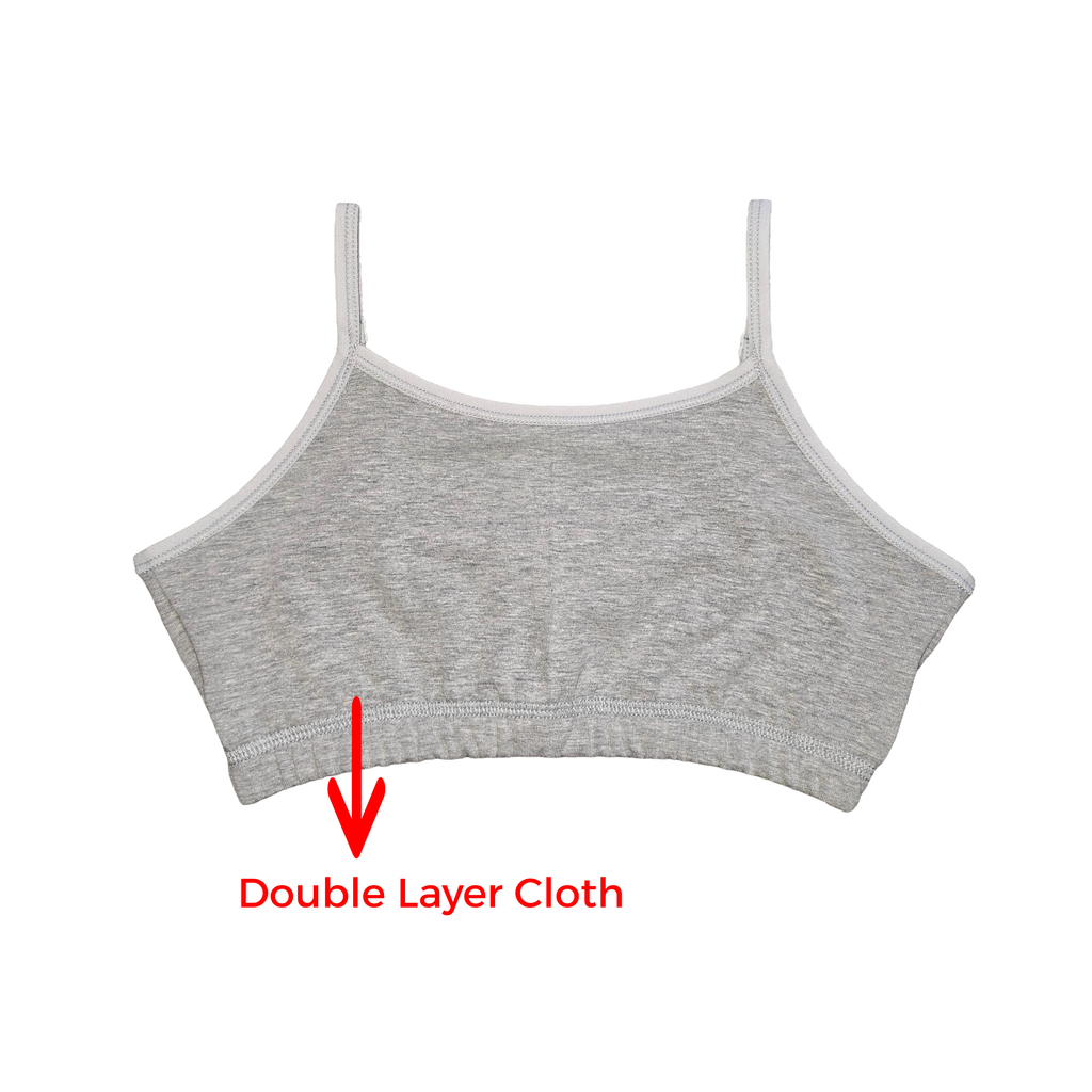 Non-Padded Full Coverge Beginners, Teenager, Uniform Bra for Girls | Stretchy Cotton Blend Fabric | Adjustable Strap