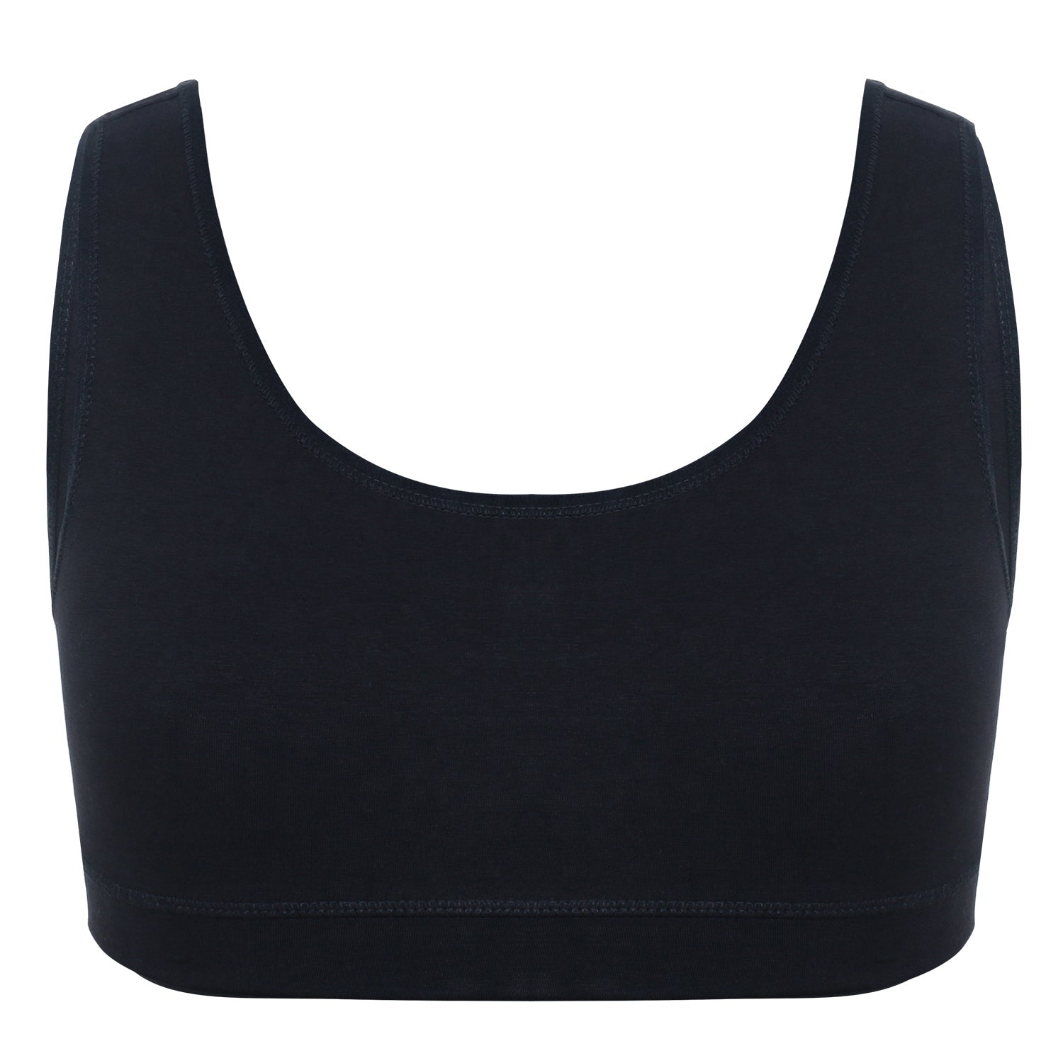 Girl's Premium Combed Cotton Blend Non-Padded Non-Wired Low Back Coverage Sports Bra