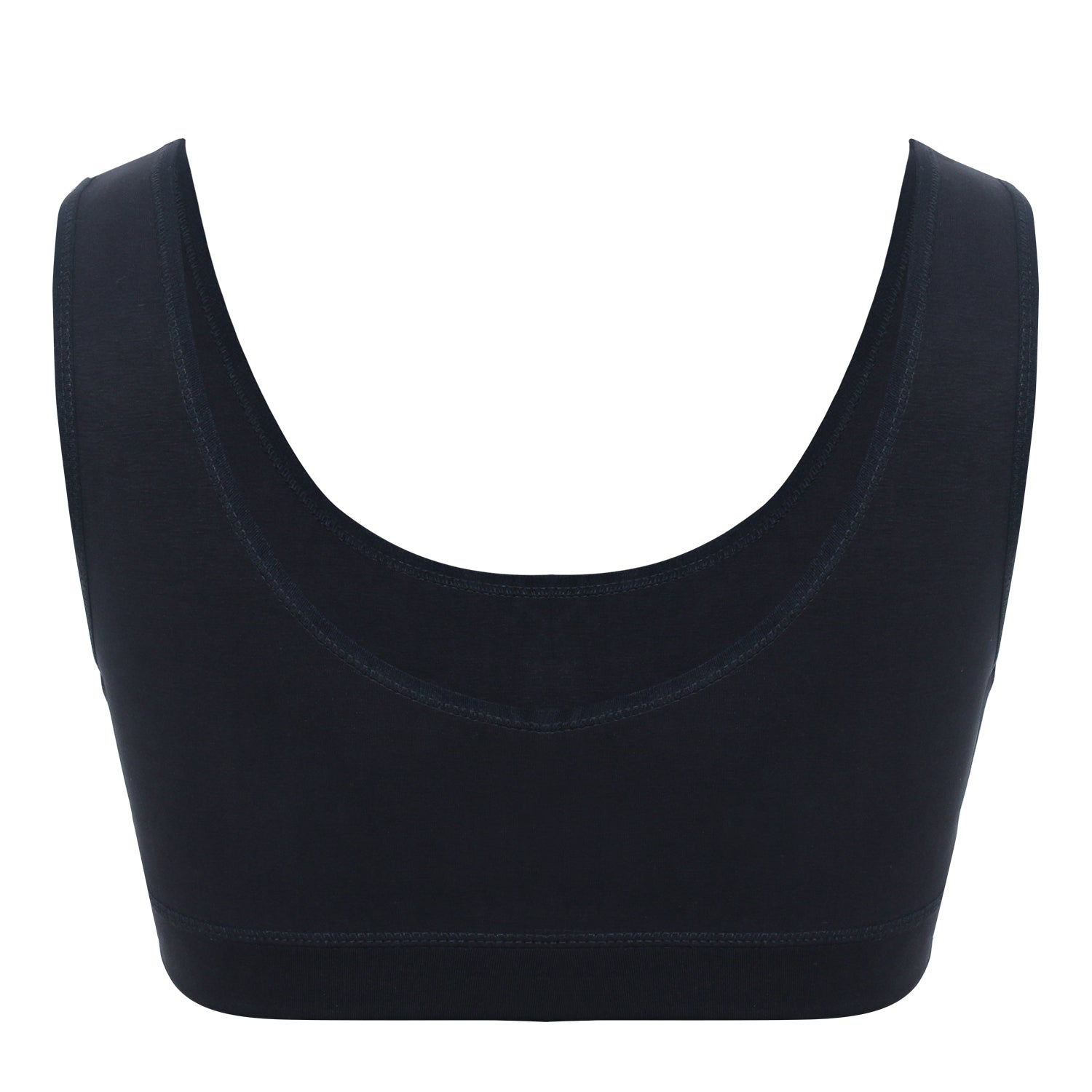 Girl's Premium Combed Cotton Blend Non-Padded Non-Wired Low Back Coverage Sports Bra