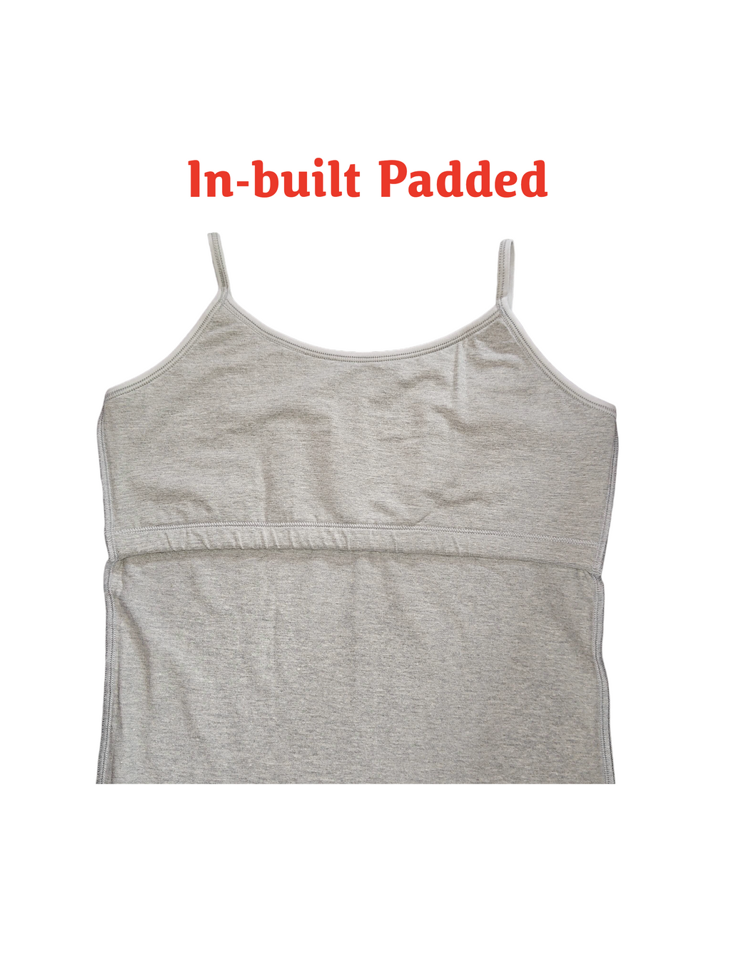 Flat Padded Camisole Bra for Girls | Stretchy Cotton Blend Fabric | Beginners, Teenager Camisole for Puberty