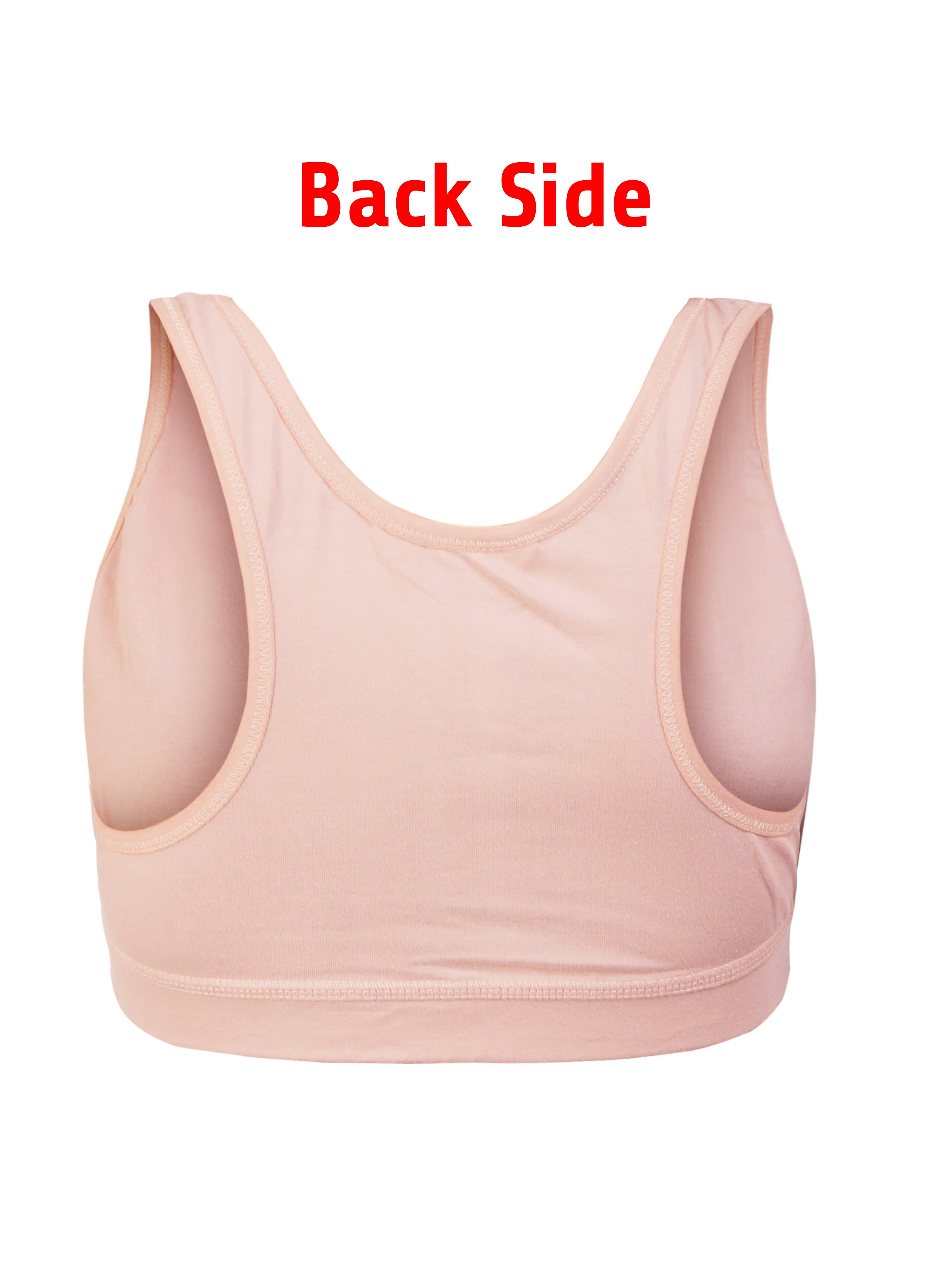 Girl's Premium Combed Cotton Blend Non-Padded Non-Wired Full Coverage Sports Bra