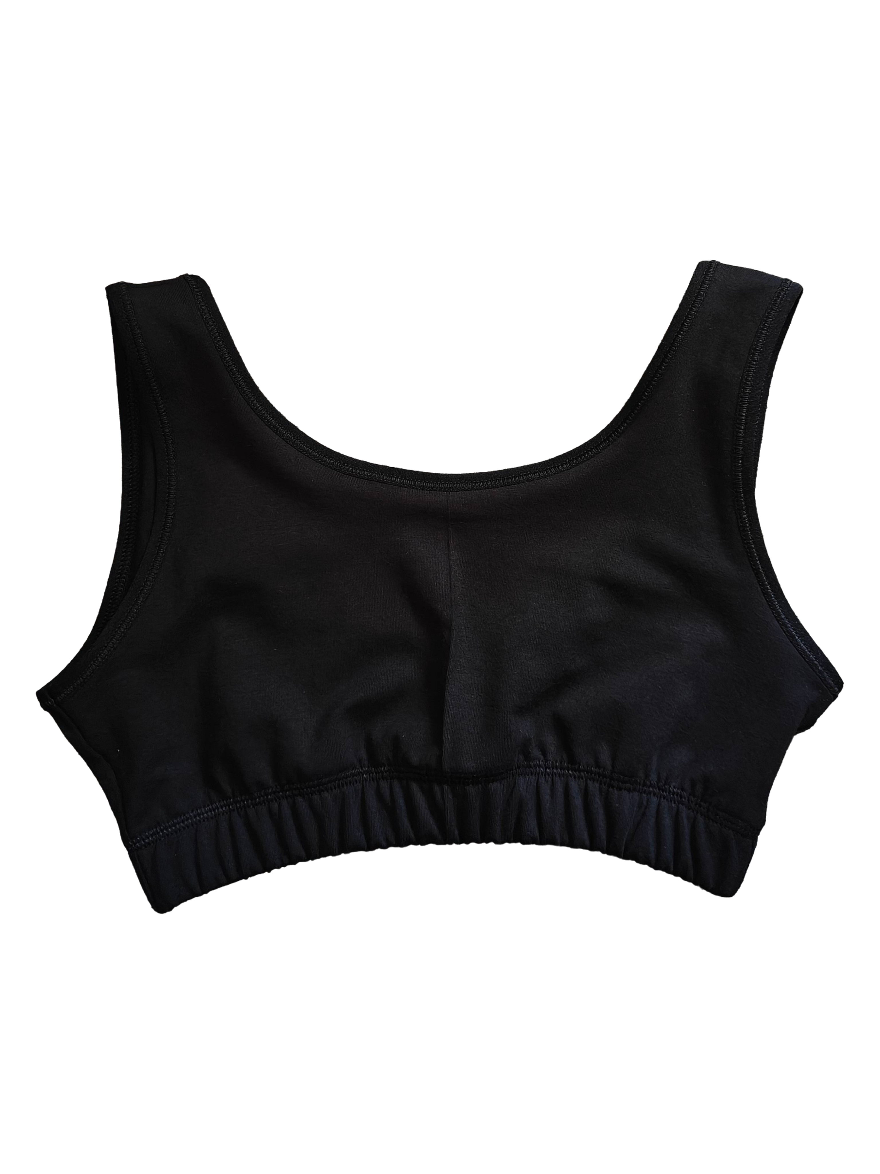 Girl's Cotton Blend Non-Padded Non-Wired Low Back Coverage Sports Bra