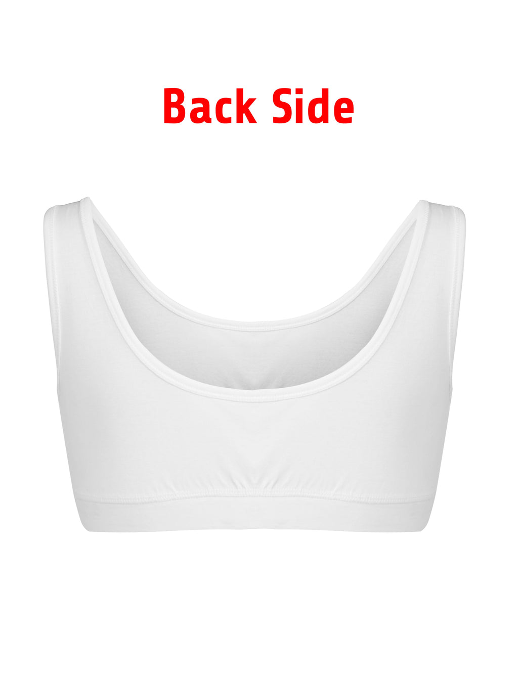 Girl's Cotton Blend Non-Padded Non-Wired Low Back Coverage Sports Bra
