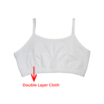 Non-Padded Full Coverge Beginners, Teenager, Uniform Bra for Girls | Stretchy Cotton Blend Fabric | Adjustable Strap | Pack of 2
